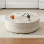 JURMALYN Modern Round Coffee Table Set of 2