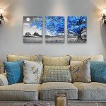 Black and White Tree Moon Canvas Wall Art