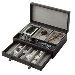 Stylish Men's Valet Tray and Dresser Organizer