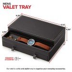 Stylish Men's Valet Tray and Dresser Organizer