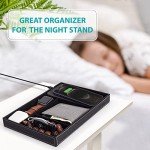 Wireless Charging Valet Tray and Nightstand Organizer