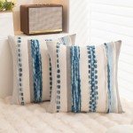 Boho Striped Throw Pillow Covers - Set of 2