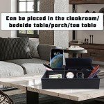 Men's Faux Leather Valet Tray and Jewelry Organizer
