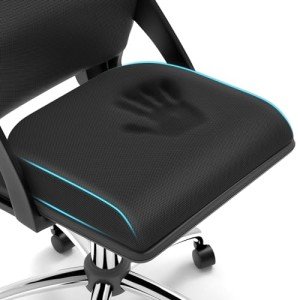 TranquilRelax Large Foam Seat Cushion - Black