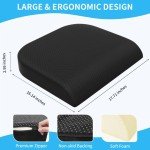 TranquilRelax Large Foam Seat Cushion - Black