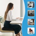 TranquilRelax Large Foam Seat Cushion - Black