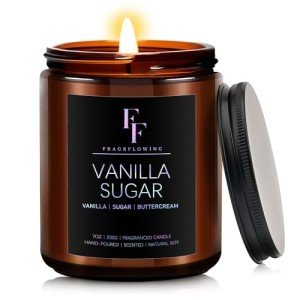 Vanilla Sugar Scented Soy Wax Candles, 7oz