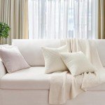 Cream White Decorative Throw Pillow Covers Set of 4