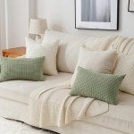 Cream White Decorative Throw Pillow Covers Set of 4