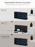 Digital Dual Alarm Clock with USB Charger