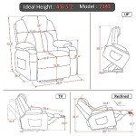 MCombo Petite Power Lift Recliner Chair with Massage
