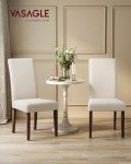 Set of 2 Cream White Dining Chairs