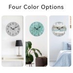 Rustic 8-Inch Silent Battery-Operated Wall Clock