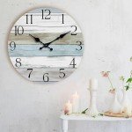 Rustic 8-Inch Silent Battery-Operated Wall Clock