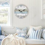 Rustic 8-Inch Silent Battery-Operated Wall Clock