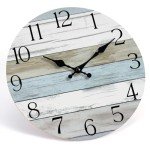 Rustic 8-Inch Silent Battery-Operated Wall Clock