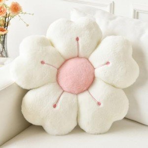 Cute Flower-Shaped Decorative Throw Pillow – 15 Inches