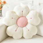 Cute Flower-Shaped Decorative Throw Pillow – 15 Inches