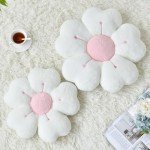 Cute Flower-Shaped Decorative Throw Pillow – 15 Inches