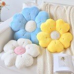 Cute Flower-Shaped Decorative Throw Pillow – 15 Inches