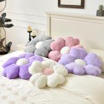 Cute Flower-Shaped Decorative Throw Pillow – 15 Inches