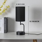 Modern Table Lamp Set with USB Charging Ports