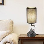 Modern Table Lamp Set with USB Charging Ports
