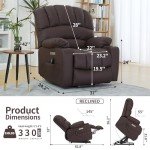 Power Lift Recliner Chair with Massage and Heat