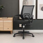 Black Adjustable Ergonomic Office Chair with Lumbar Support