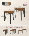 VASAGLE Set of 2 Industrial Nesting Coffee Tables