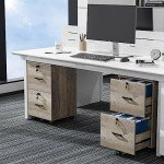 Rustic Gray 2 Drawer Locking File Cabinet