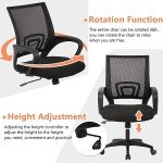 Black Adjustable Ergonomic Office Chair with Lumbar Support