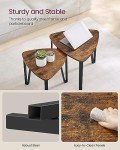 VASAGLE Set of 2 Industrial Nesting Coffee Tables