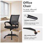 Black Adjustable Ergonomic Office Chair with Lumbar Support