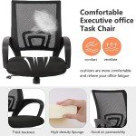 Black Adjustable Ergonomic Office Chair with Lumbar Support