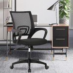 Black Adjustable Ergonomic Office Chair with Lumbar Support