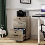 Rustic Gray 2 Drawer Locking File Cabinet