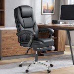Ergonomic Executive Office Chair with Footrest