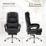 Ergonomic Executive Office Chair with Footrest