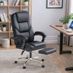 Ergonomic Executive Office Chair with Footrest