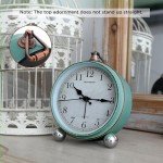 Peakeep 4" Antique Battery Operated Analog Alarm Clock