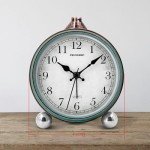 Peakeep 4" Antique Battery Operated Analog Alarm Clock