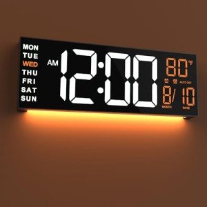 16" Digital Wall Clock with Remote Control