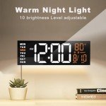 16" Digital Wall Clock with Remote Control