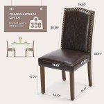 Set of 4 Modern Upholstered Dining Chairs