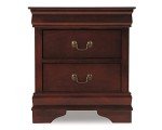 Alisdair Traditional 2 Drawer Nightstand, Dark Brown