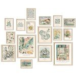 16-Piece Framed Sage Green Wall Art Set