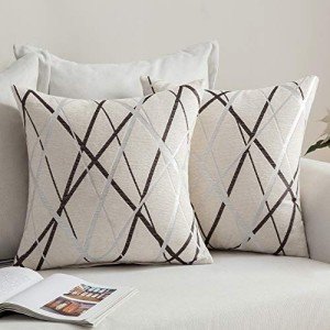 Cozy Chenille Throw Pillow Covers - Set of 2