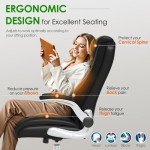 Ergonomic High-Back Executive Leather Office Chair