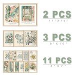 16-Piece Framed Sage Green Wall Art Set